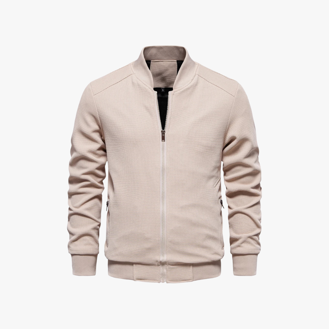 Herren Waffelstrick Bomberjacke