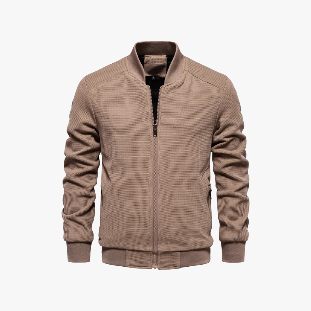 Herren Waffelstrick Bomberjacke