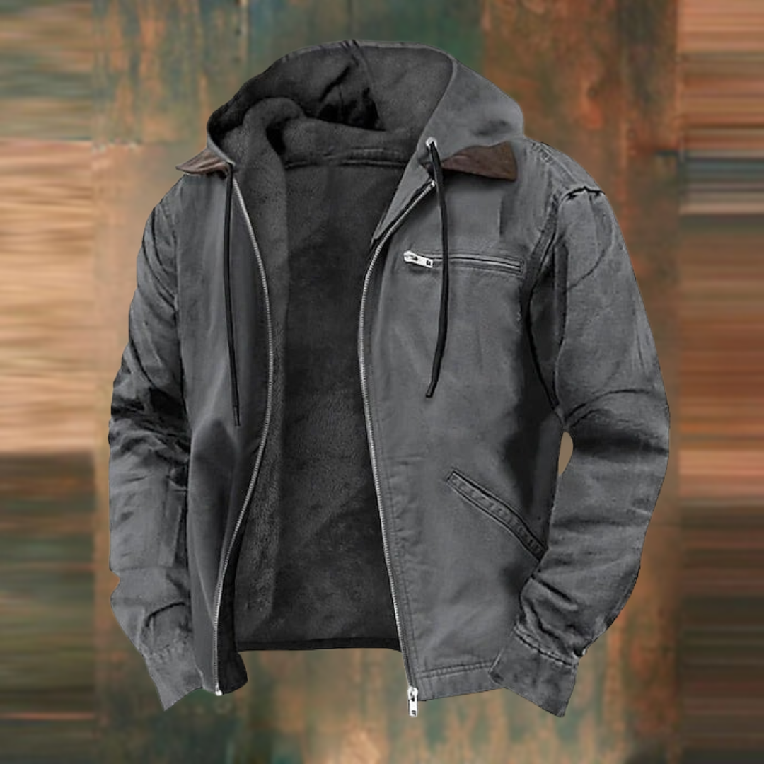 Herren Baumwoll Kapuzenjacke