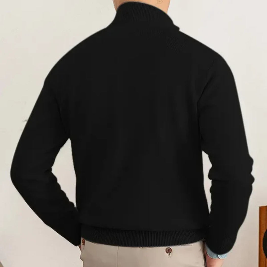 ByCastello | Baumwoll-Half-Zip-Pullover