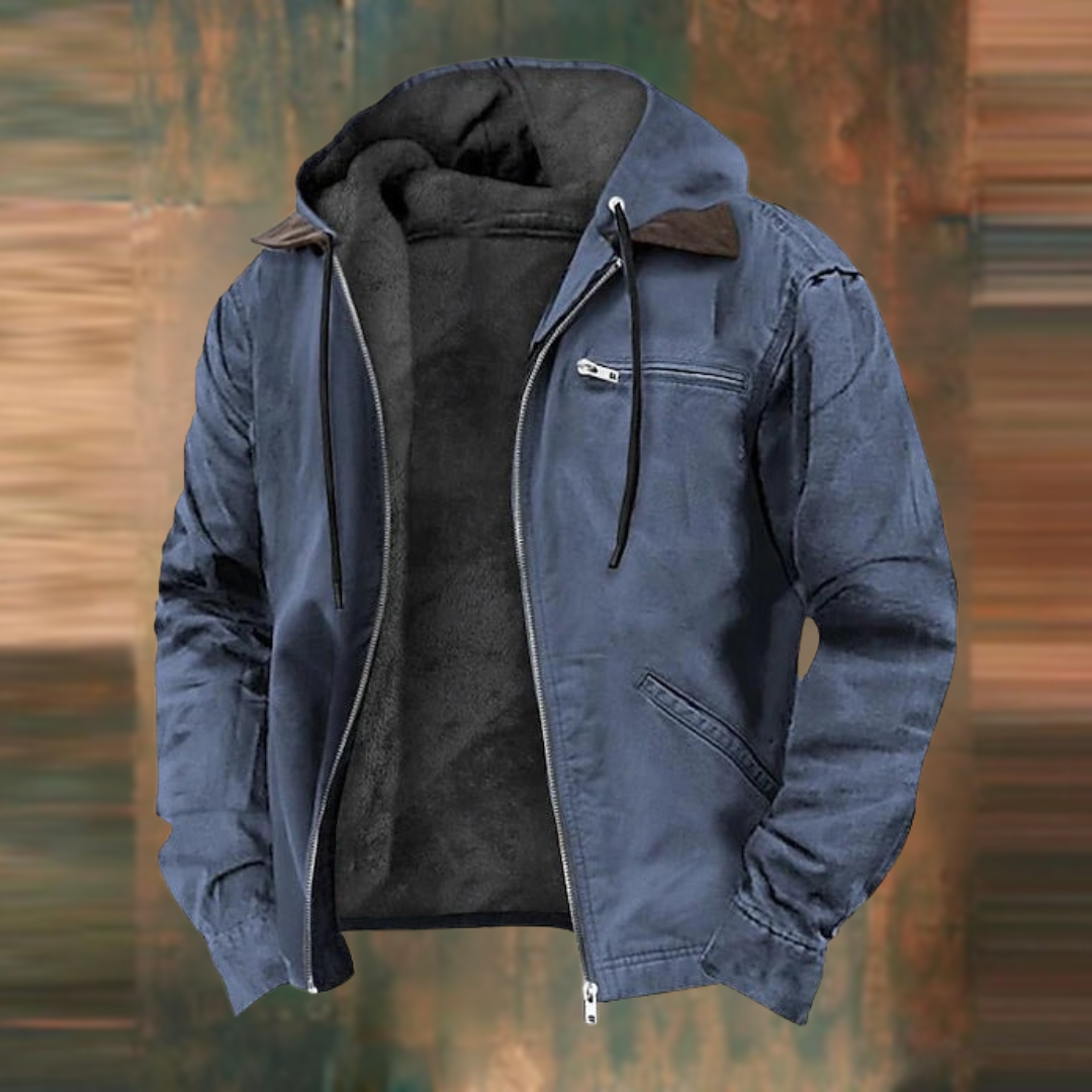 Herren Baumwoll Kapuzenjacke