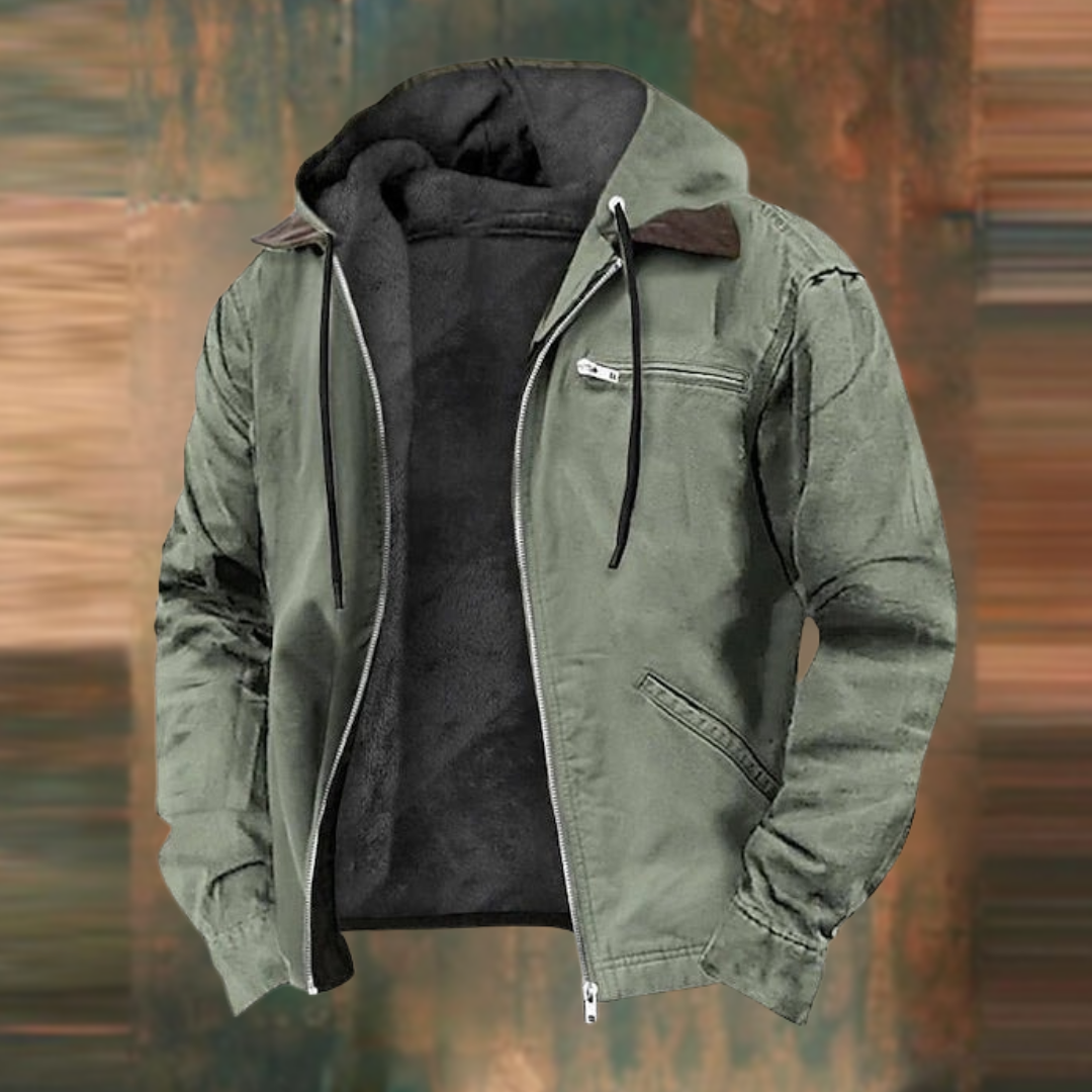 Herren Baumwoll Kapuzenjacke