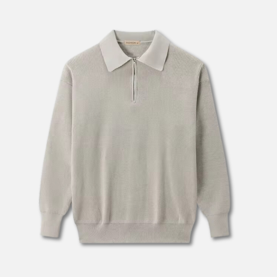 Cesare | Pullover mit halbem Reißverschluss