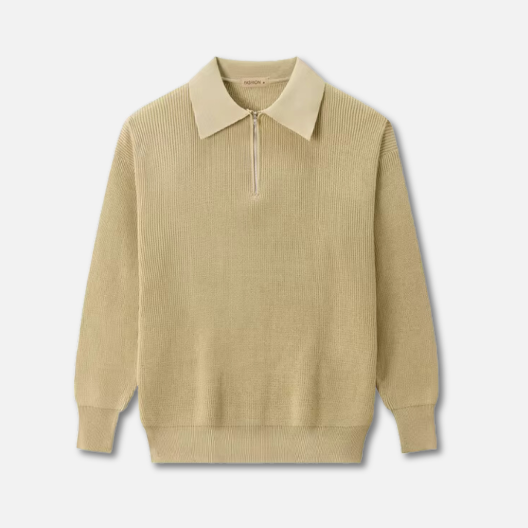 Cesare | Pullover mit halbem Reißverschluss