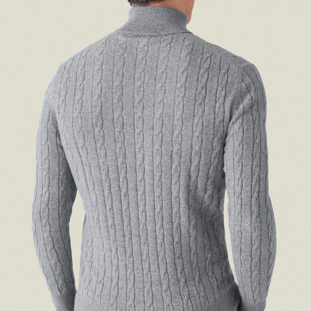 ByCastello | Kabelstrick Rollkragenpullover