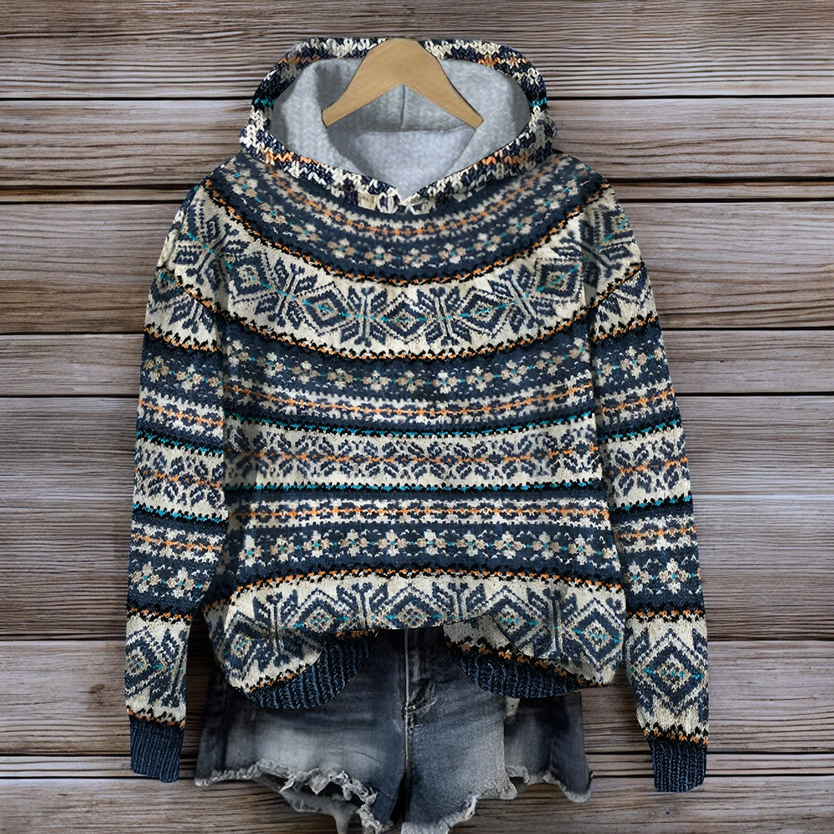 Sarah | Isländischer Strick-Hoodie