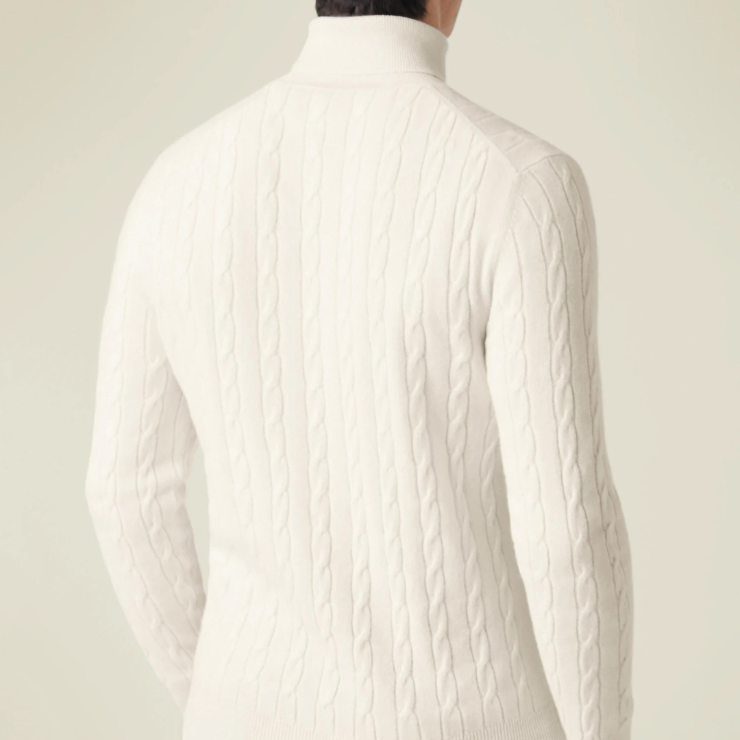 ByCastello | Kabelstrick Rollkragenpullover