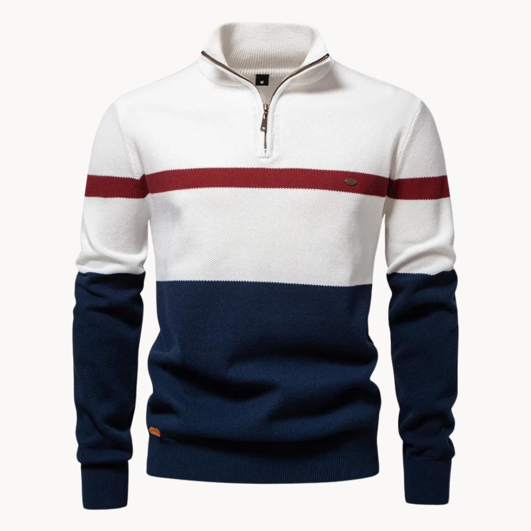 Quarter-Zip Baumwollpullover