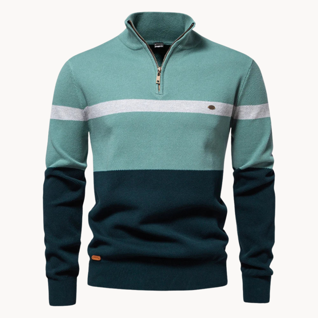 Quarter-Zip Baumwollpullover