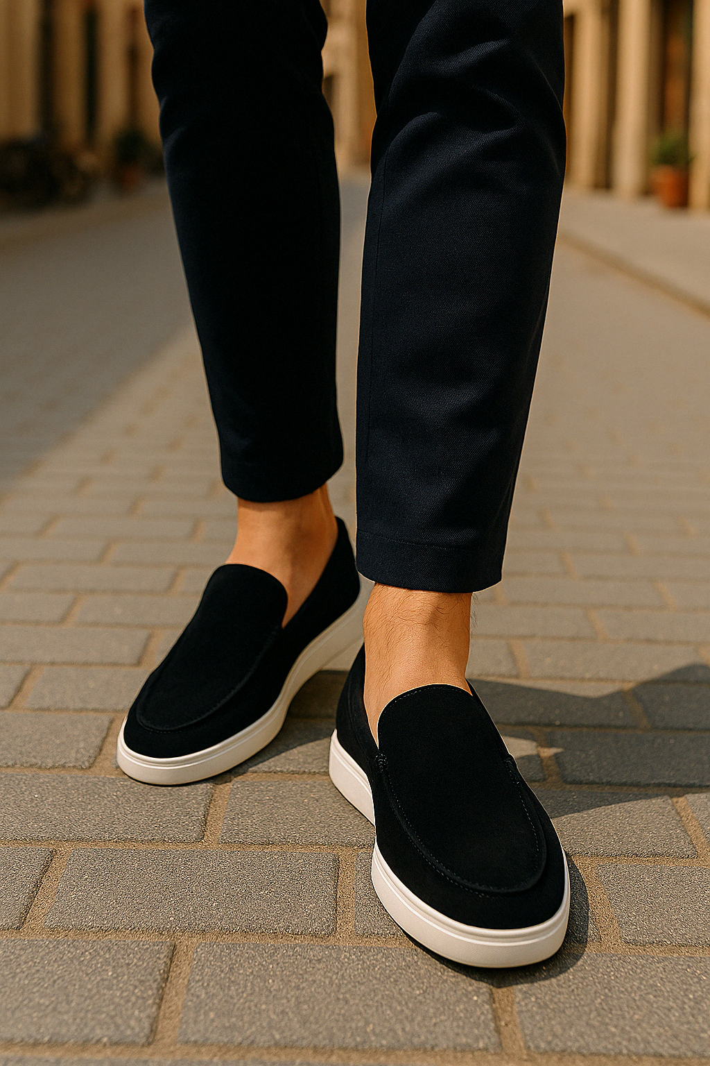 Herren Wildleder Slipper Klassische Komfortschuhe