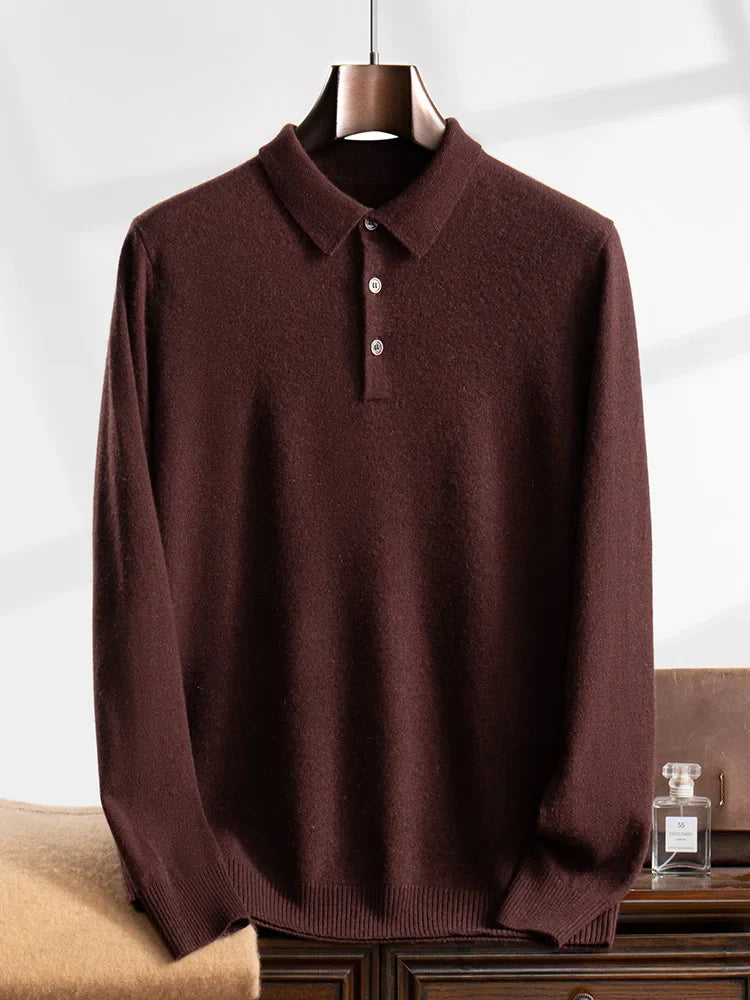 Ari Herren Polo Shirt | 100% Cashmere, Elegant & Vielseitig
