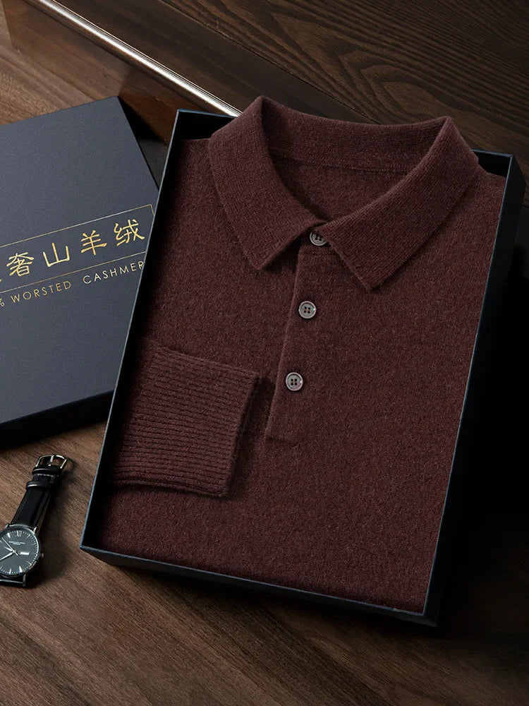 Ari Herren Polo Shirt | 100% Cashmere, Elegant & Vielseitig
