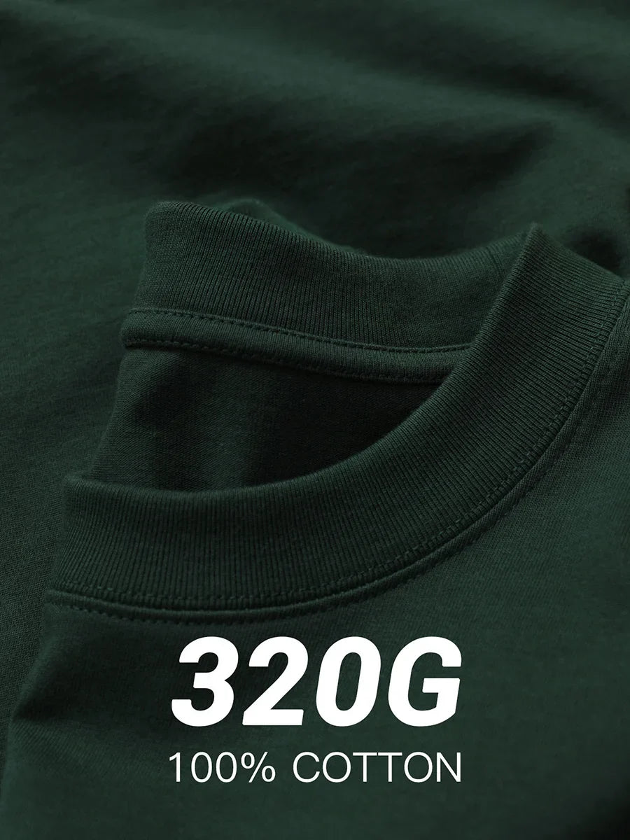 Bamboo Oversize T-Shirt Herren | 320g Baumwolle, Bequem und Atmungsaktiv