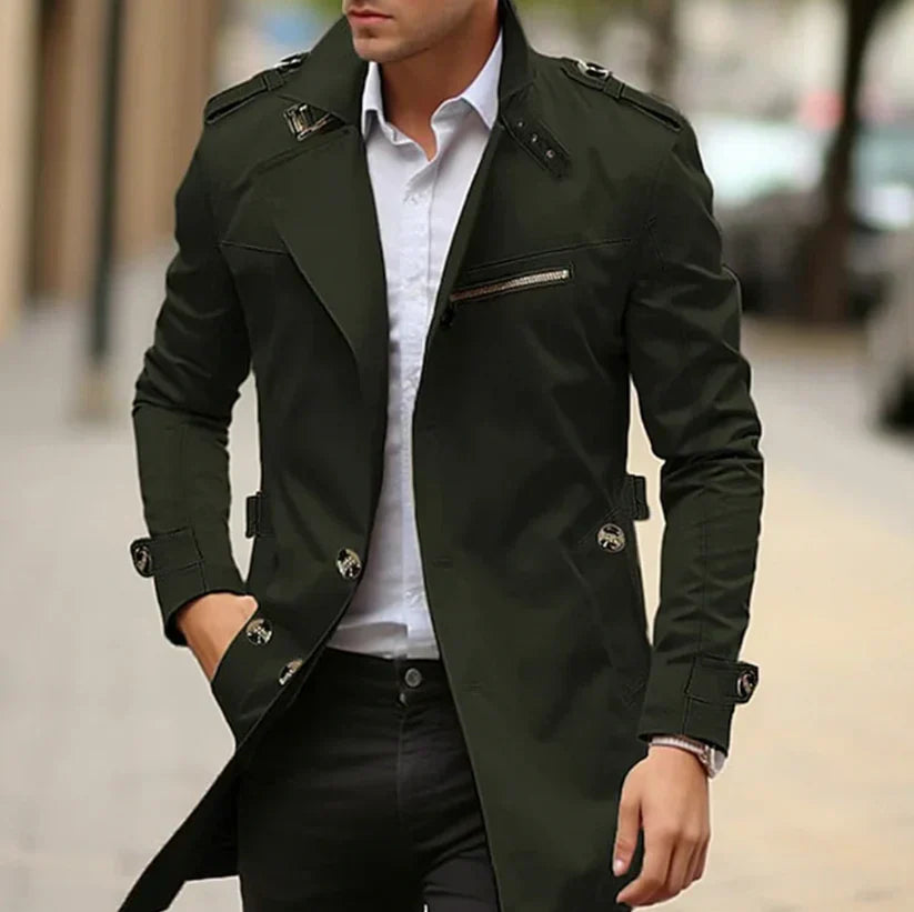 Herren Baumwoll-Trenchcoat
