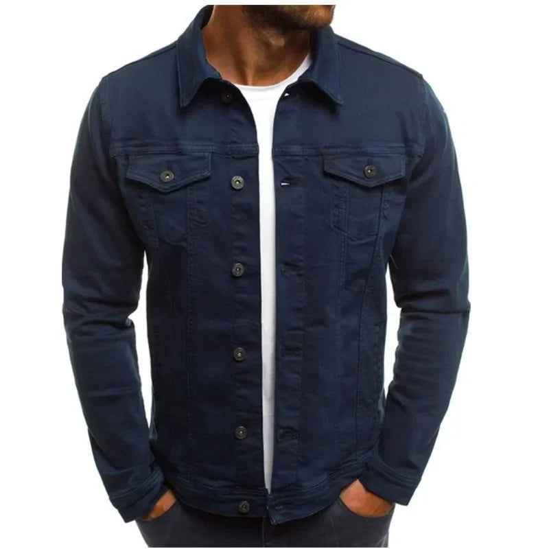 Dario Herren Denim Jacke | Hochwertige Baumwolle, Klassischer Slim Fit