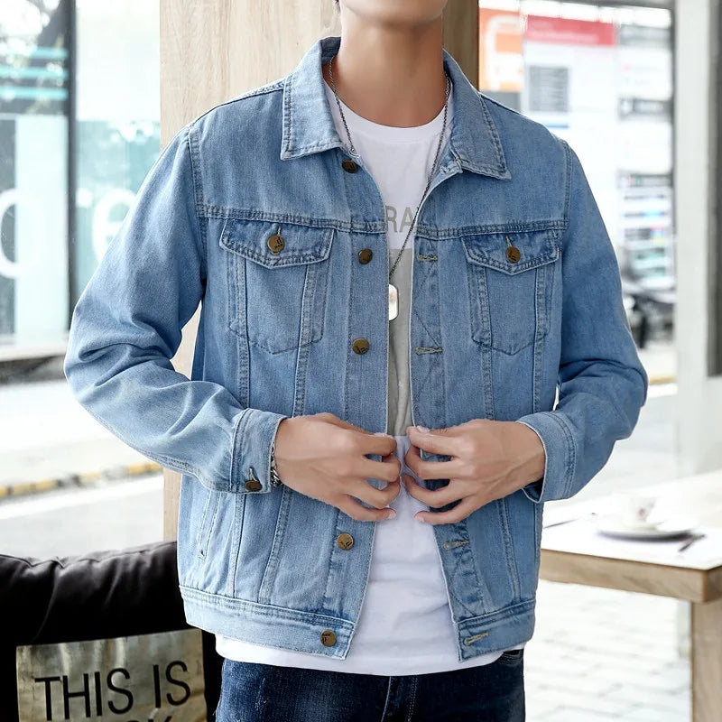 Dario Herrenjacke | 100% Baumwolle, Lässiger Denim Stil