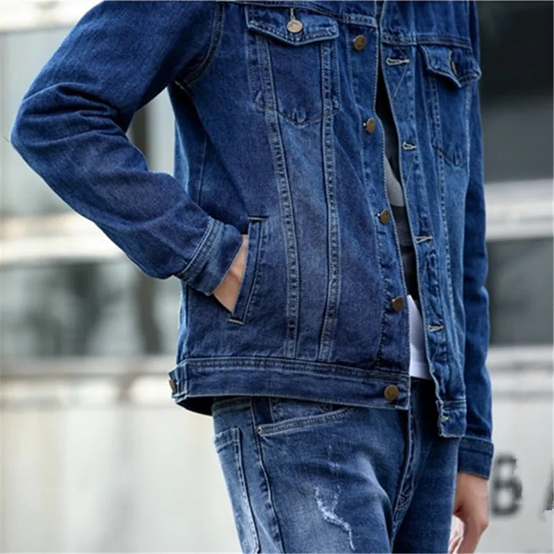 Dario Herrenjacke | 100% Baumwolle, Lässiger Denim Stil