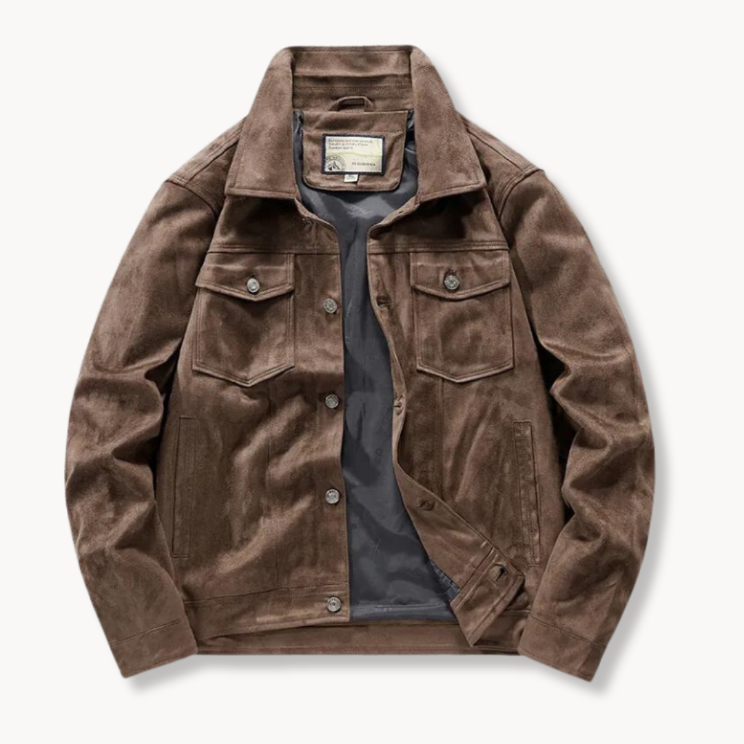 Grand Summit | Wildleder Truckerjacke