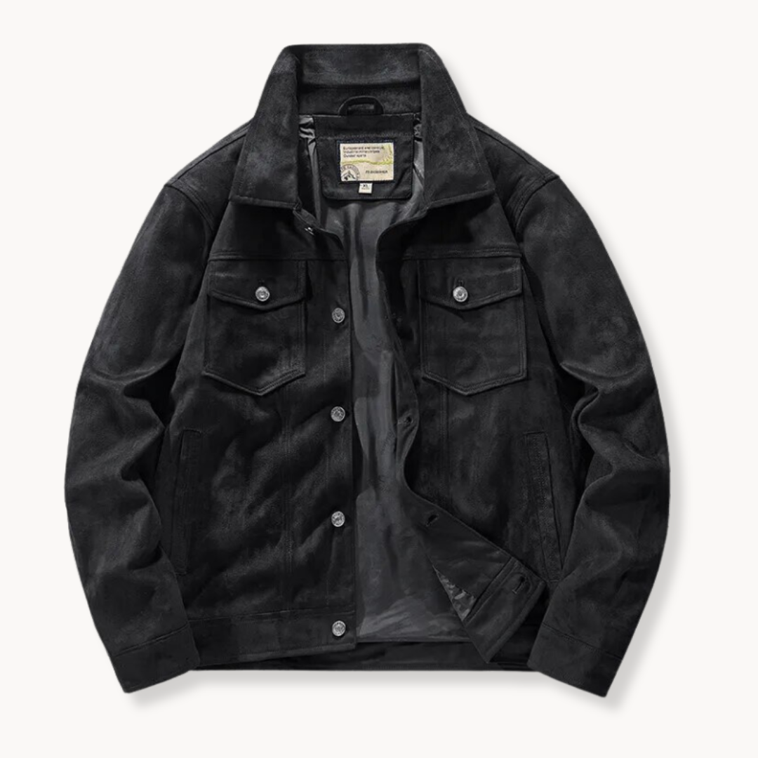 Grand Summit | Wildleder Truckerjacke
