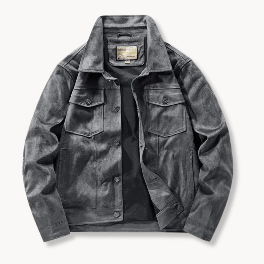 Grand Summit | Wildleder Truckerjacke