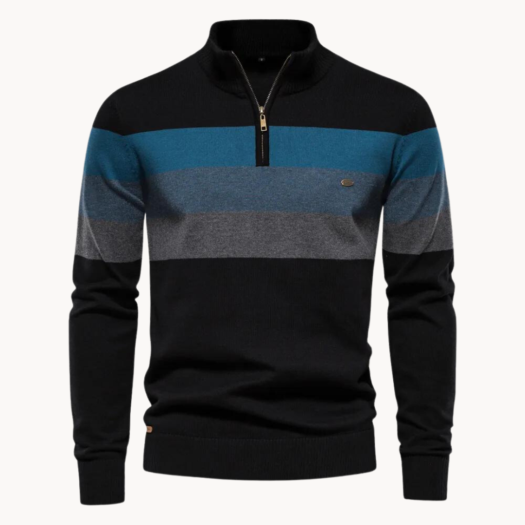 ByCastello | Pullover mit Viertelreißverschluss