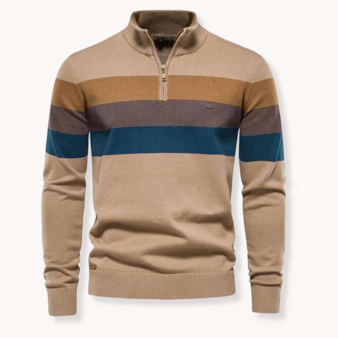 ByCastello | Pullover mit Viertelreißverschluss