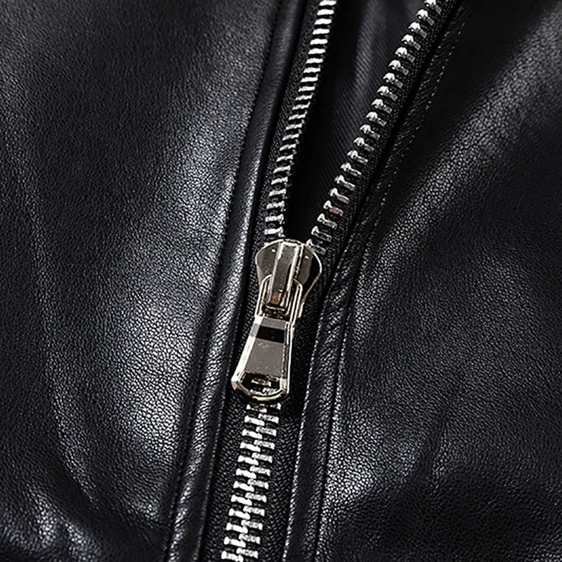 Karo Herrenjacke | Casual PU-Leder, Lockere Passform