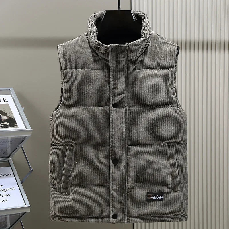 Kordhülsen Herren Weste | Gepolstert, Winterfest, Regular Fit