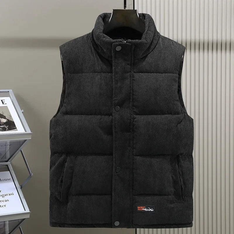 Kordhülsen Herren Weste | Gepolstert, Winterfest, Regular Fit