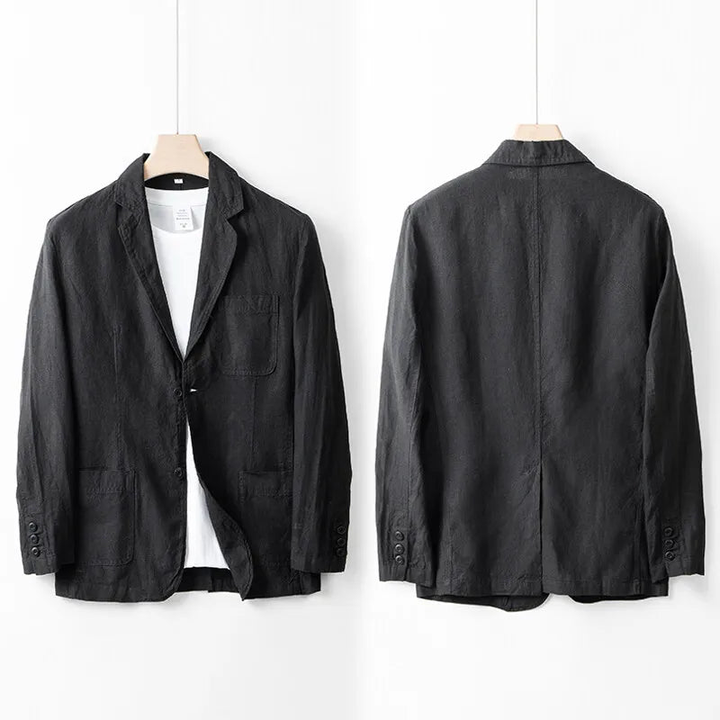 Lino Herrenanzugjacke | 100% Leinen, Atmungsaktiv und Elegant