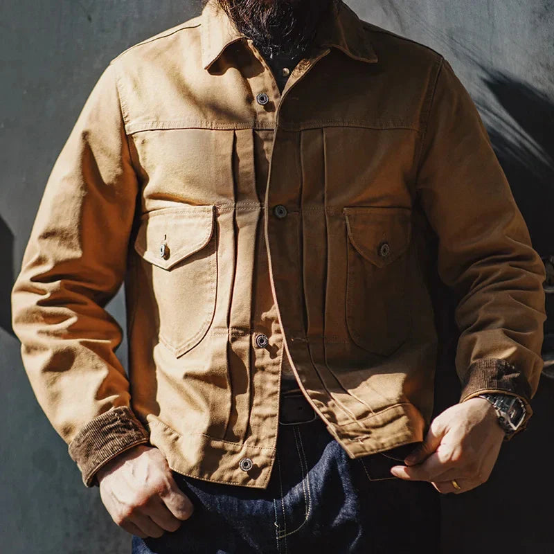 Maden Herren Jacke | Vintage Canvas, Robustes Design für Herbstmode
