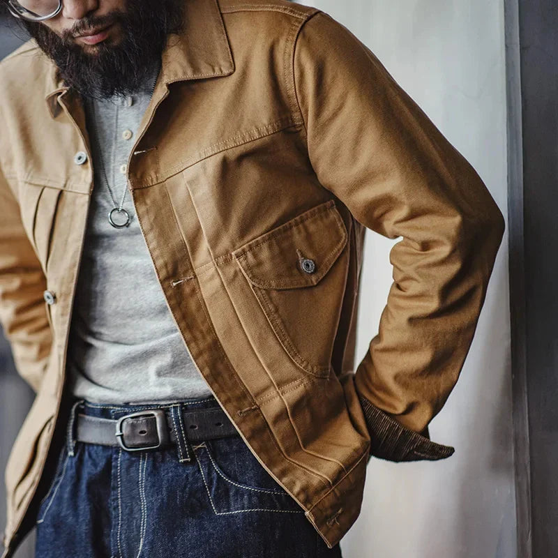 Maden Herren Jacke | Vintage Canvas, Robustes Design für Herbstmode