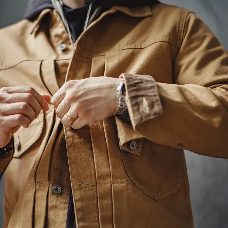 Maden Herren Jacke | Vintage Canvas, Robustes Design für Herbstmode