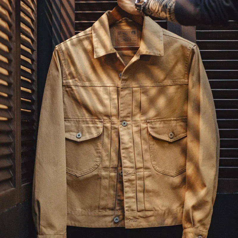 Maden Herren Jacke | Vintage Canvas, Robustes Design für Herbstmode