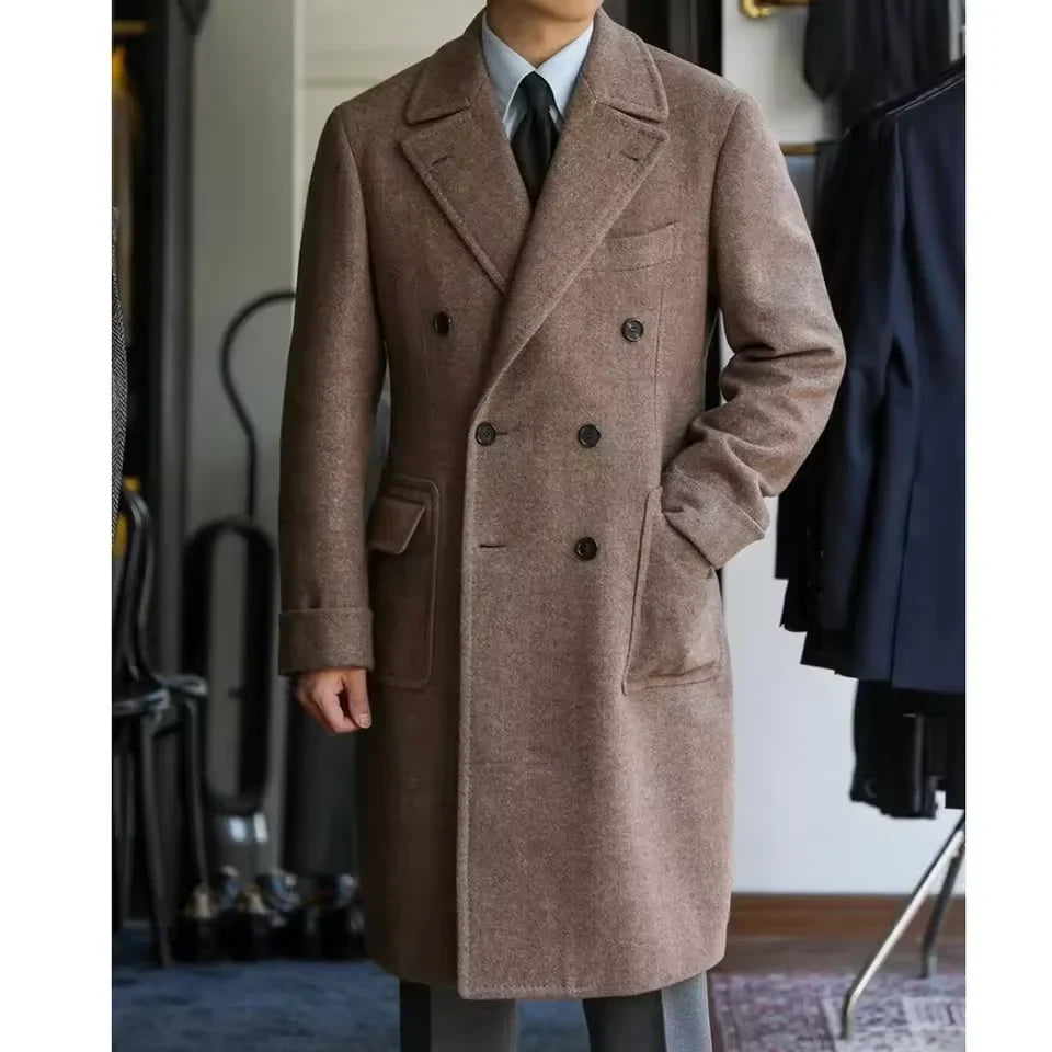 Maro Herren Wolljacke | Hochwertige Wolle, Doppelreiher für Winter