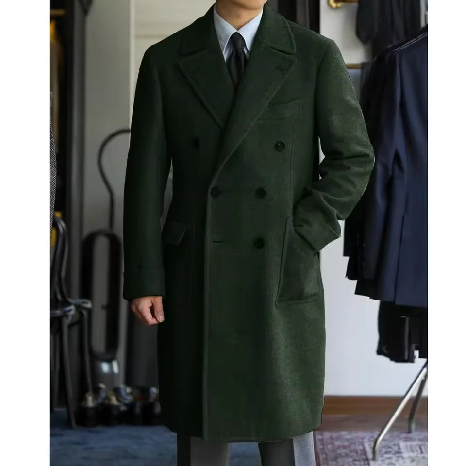 Maro Herren Wolljacke | Hochwertige Wolle, Doppelreiher für Winter