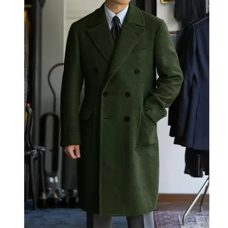Maro Herren Wolljacke | Hochwertige Wolle, Doppelreiher für Winter
