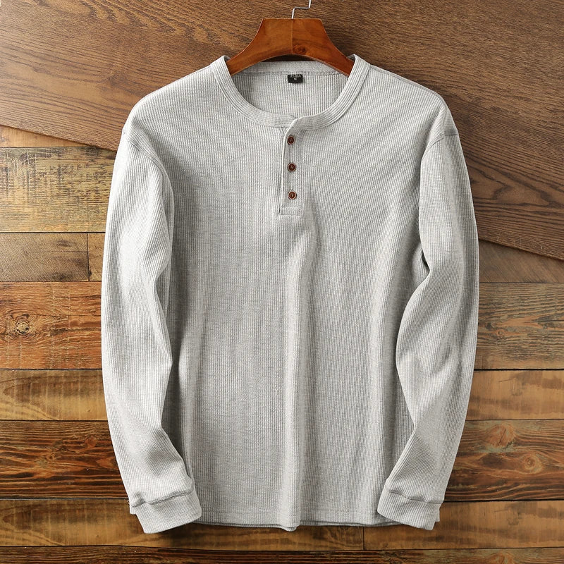 Mavi Herren Langarmshirt | Thermo-Waffelstrick, Klassisches Design