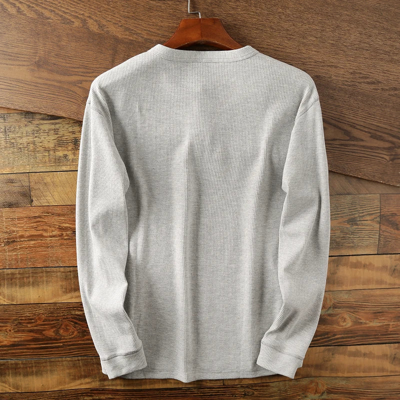 Mavi Herren Langarmshirt | Thermo-Waffelstrick, Klassisches Design