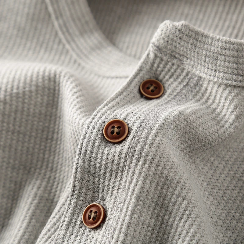 Mavi Herren Langarmshirt | Thermo-Waffelstrick, Klassisches Design