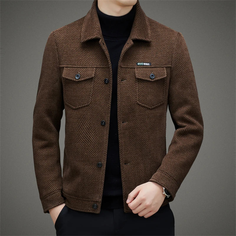 Max Herren Mantel Lang | Hochwertiges Reversdesign, Vielseitig und Elegant