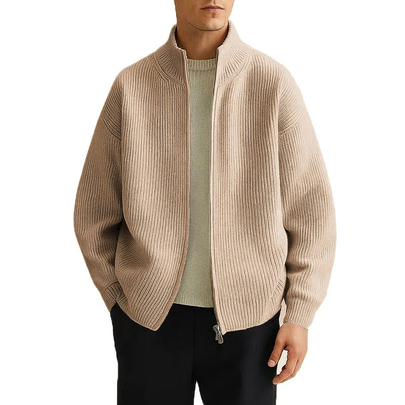Max Herren Strickjacke mit Reißverschluss | Warm, Lässig, Hochwertige Strickqualität