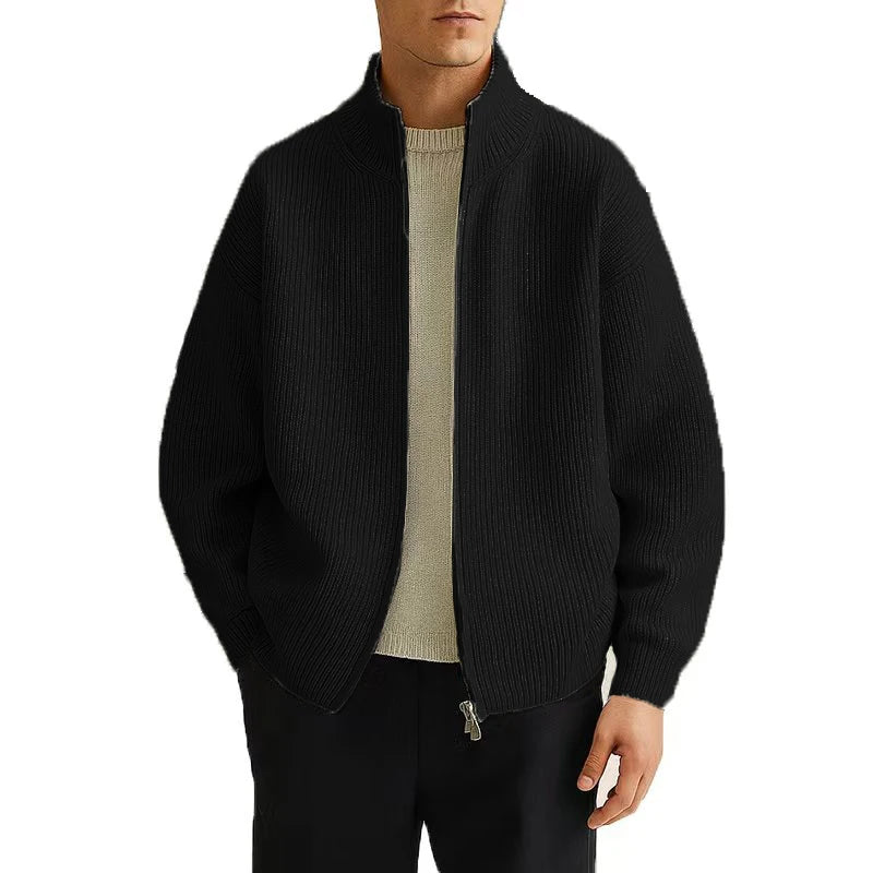 Max Herren Strickjacke mit Reißverschluss | Warm, Lässig, Hochwertige Strickqualität