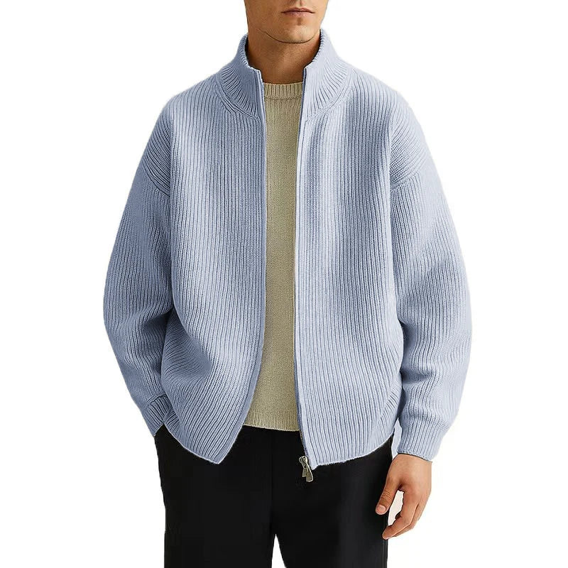 Max Herren Strickjacke mit Reißverschluss | Warm, Lässig, Hochwertige Strickqualität