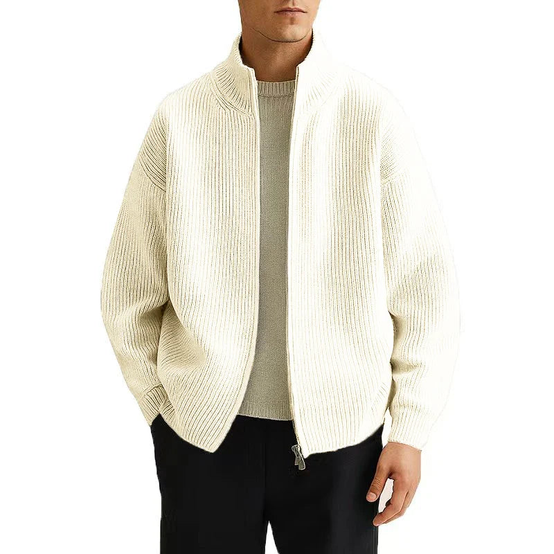 Max Herren Strickjacke mit Reißverschluss | Warm, Lässig, Hochwertige Strickqualität