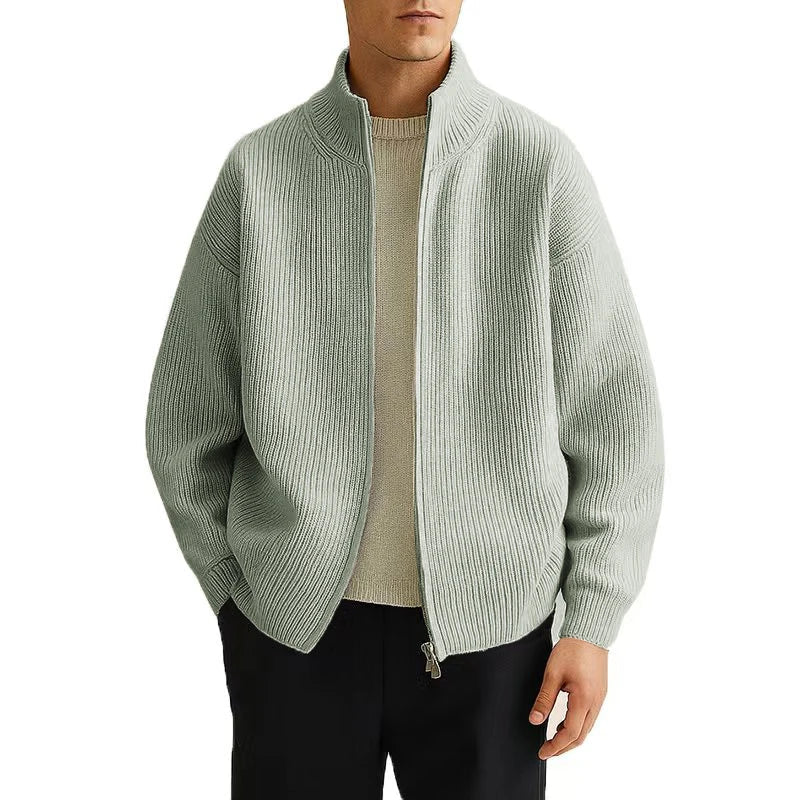 Max Herren Strickjacke mit Reißverschluss | Warm, Lässig, Hochwertige Strickqualität