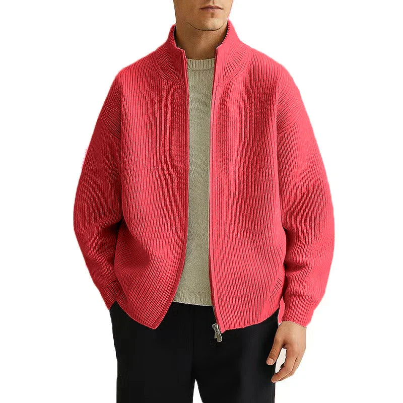 Max Herren Strickjacke mit Reißverschluss | Warm, Lässig, Hochwertige Strickqualität