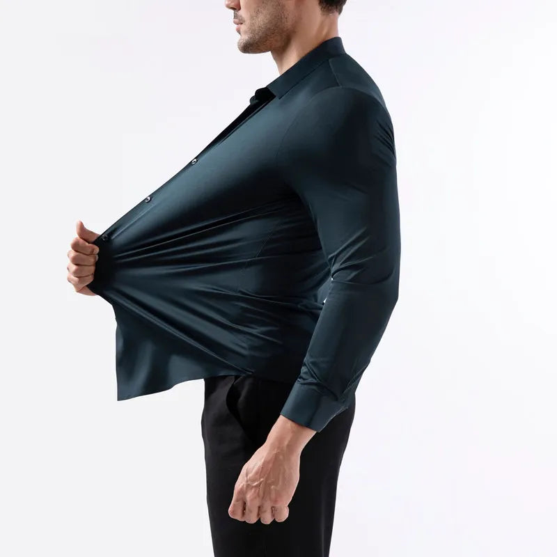 Max Herren Ultra-Stretch Hemd | Langarm, Hochwertig und Bequem