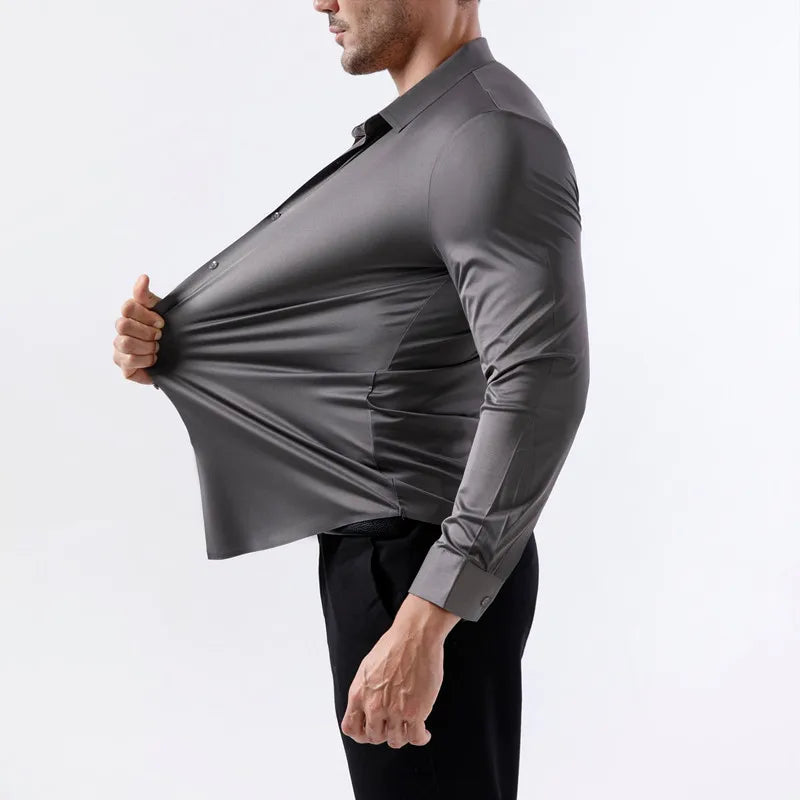 Max Herren Ultra-Stretch Hemd | Langarm, Hochwertig und Bequem