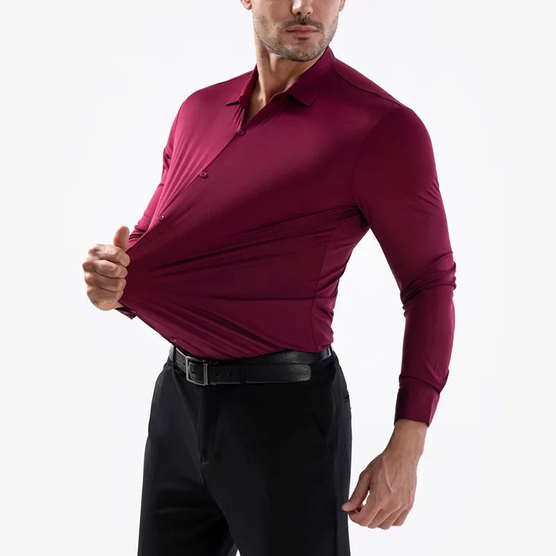 Max Herren Ultra-Stretch Hemd | Langarm, Hochwertig und Bequem